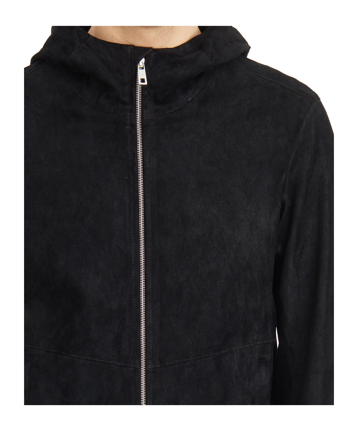 Giorgio Brato Leather Biker Jacket With Hood In Black