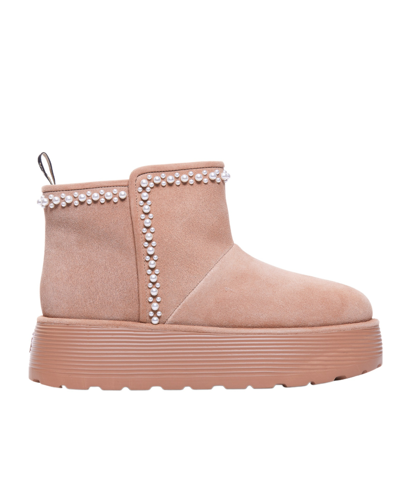 Stuart Weitzman Thick Sole Short Boot In Nude
