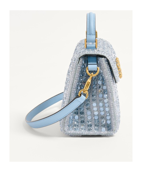 Valentino Mini Vsling Logo Tote Bag In Light Sapphire/light Blue/light Sapphire