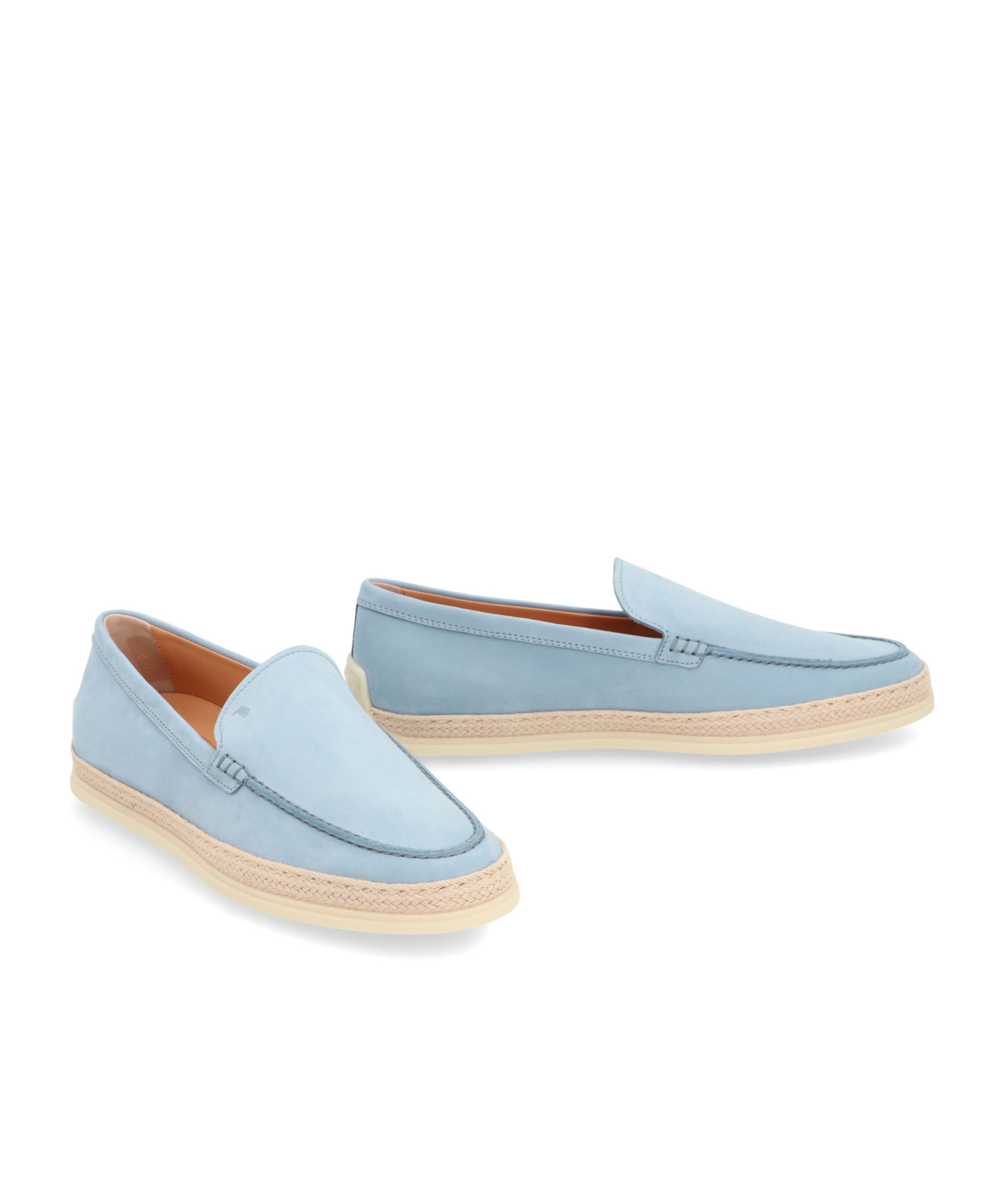 Tod's Round Toe Loafers In Blue