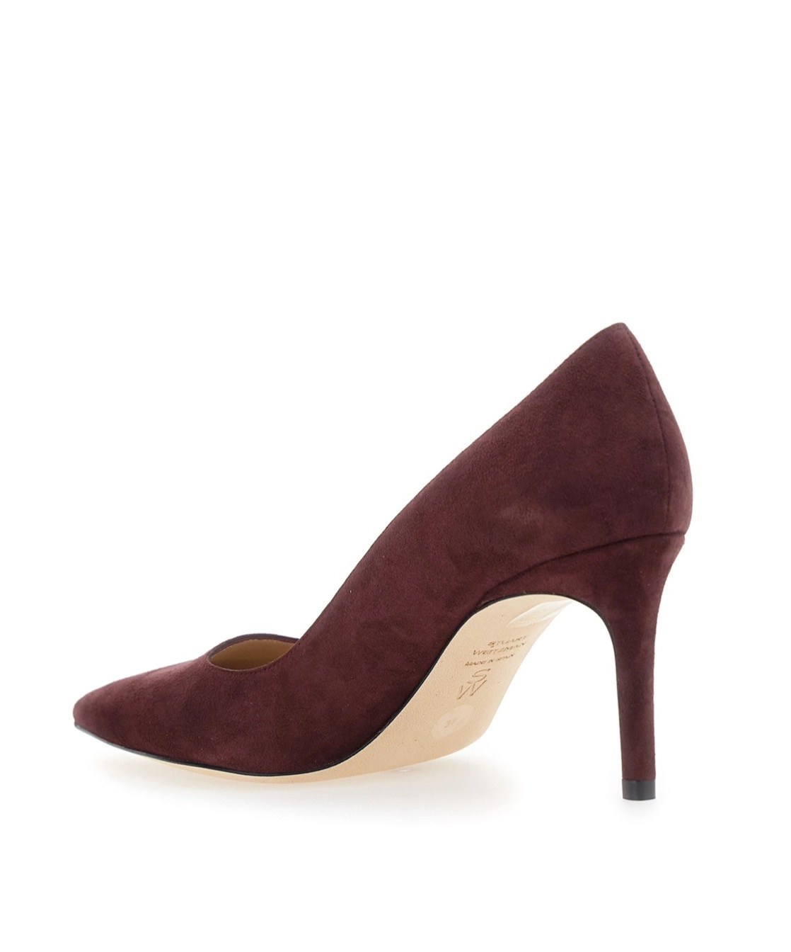 Stuart Weitzman 80mm Pointed-toe Suede Heeled Pumps In Red