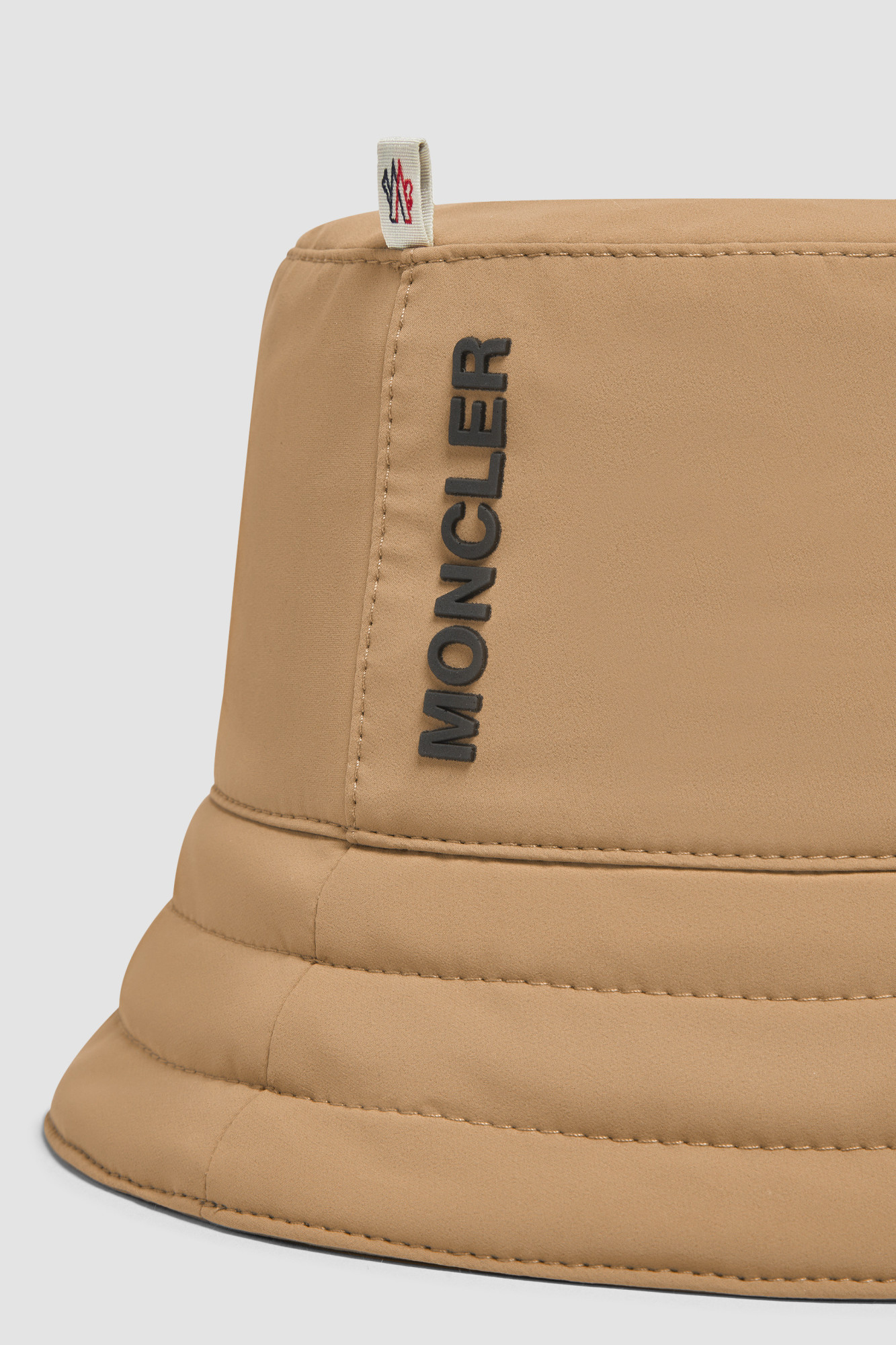 Moncler Hard Shell Bucket Hat In Nude