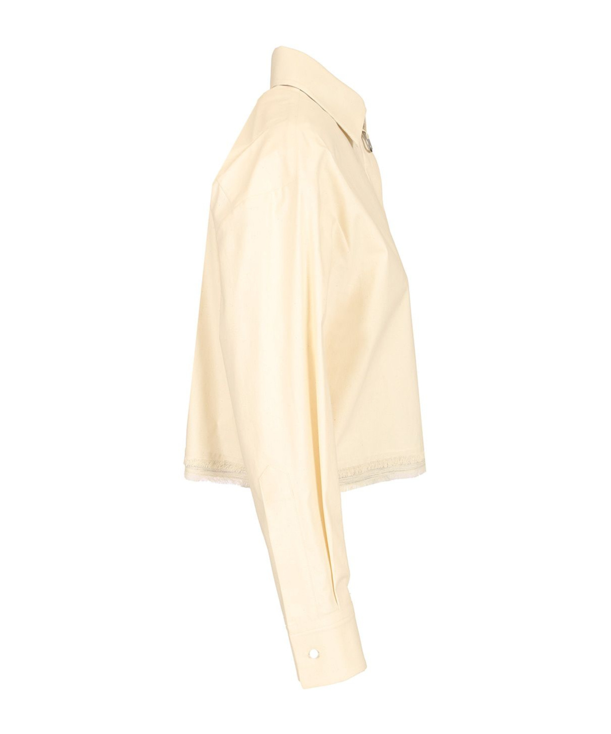 Durazzi Milano Cropped Shirt Shirts White In Nude
