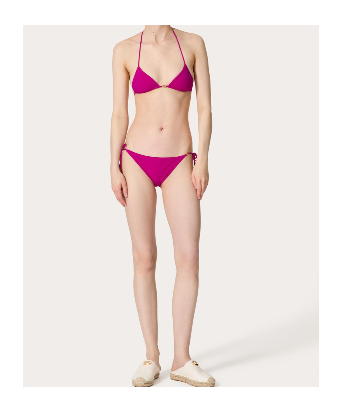Valentino Triangle-cup Bikini In Pink