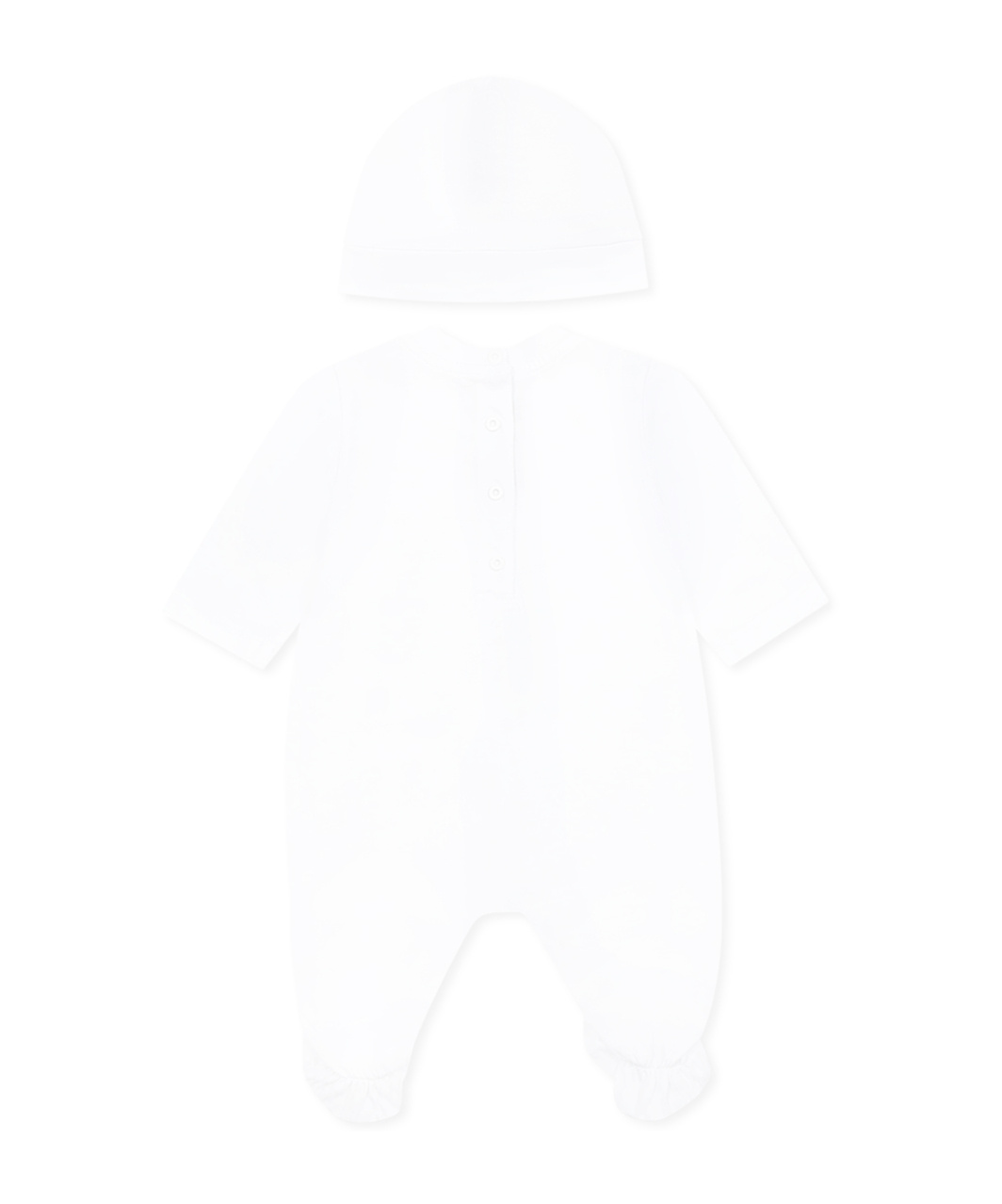 Balmain Long-sleeved Jumpsuit Hat Set In White