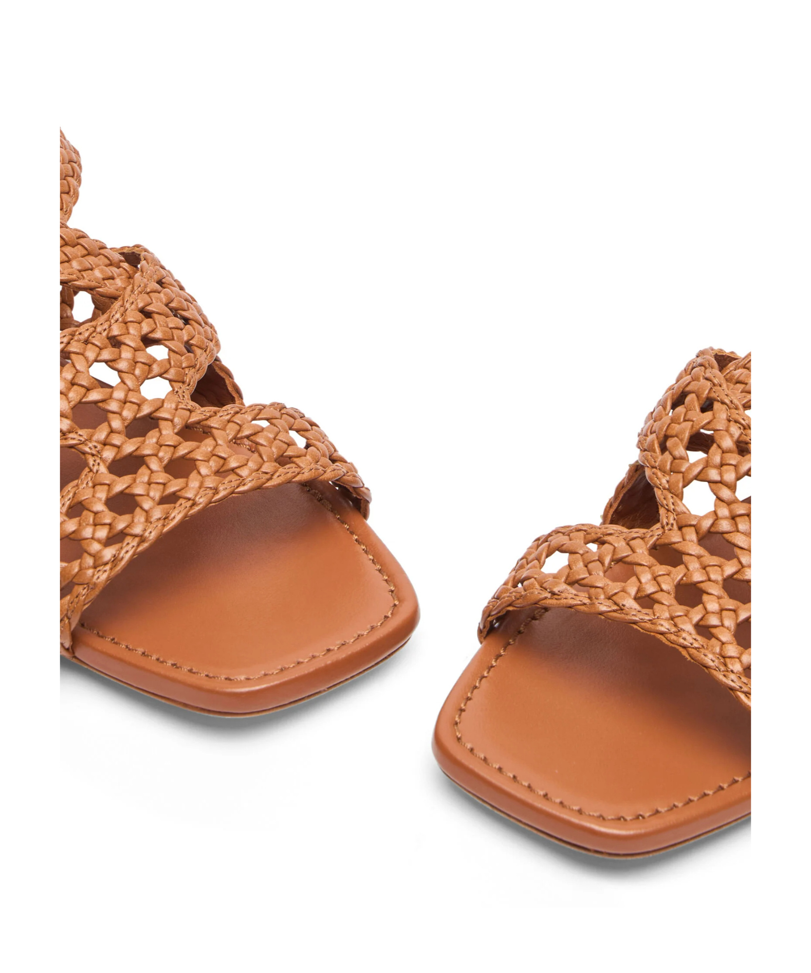 Stuart Weitzman Heel Sandals With Braided Straps And Open Toe