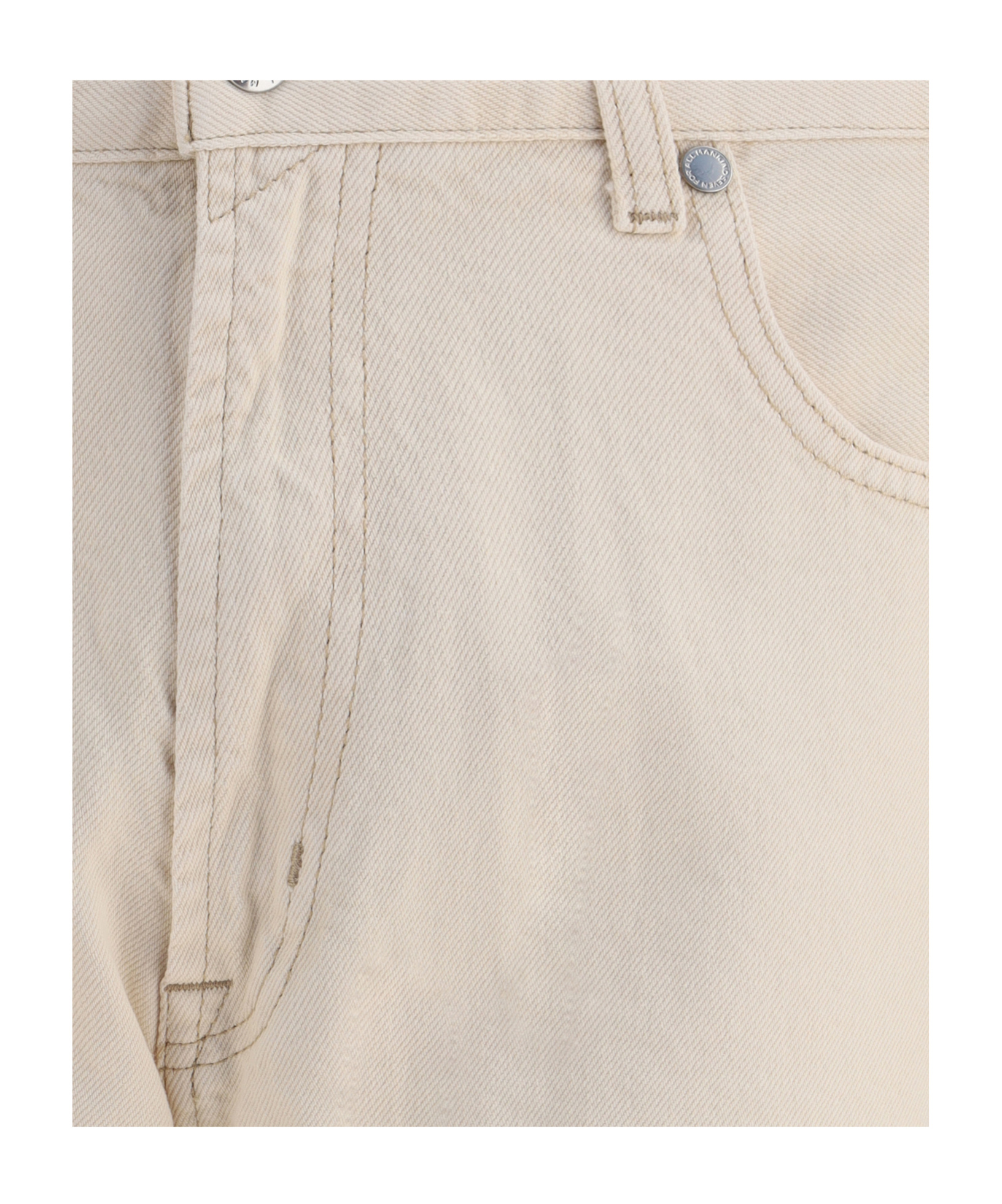 7 For All Mankind Logo Patch Denim Trousers In Neutral