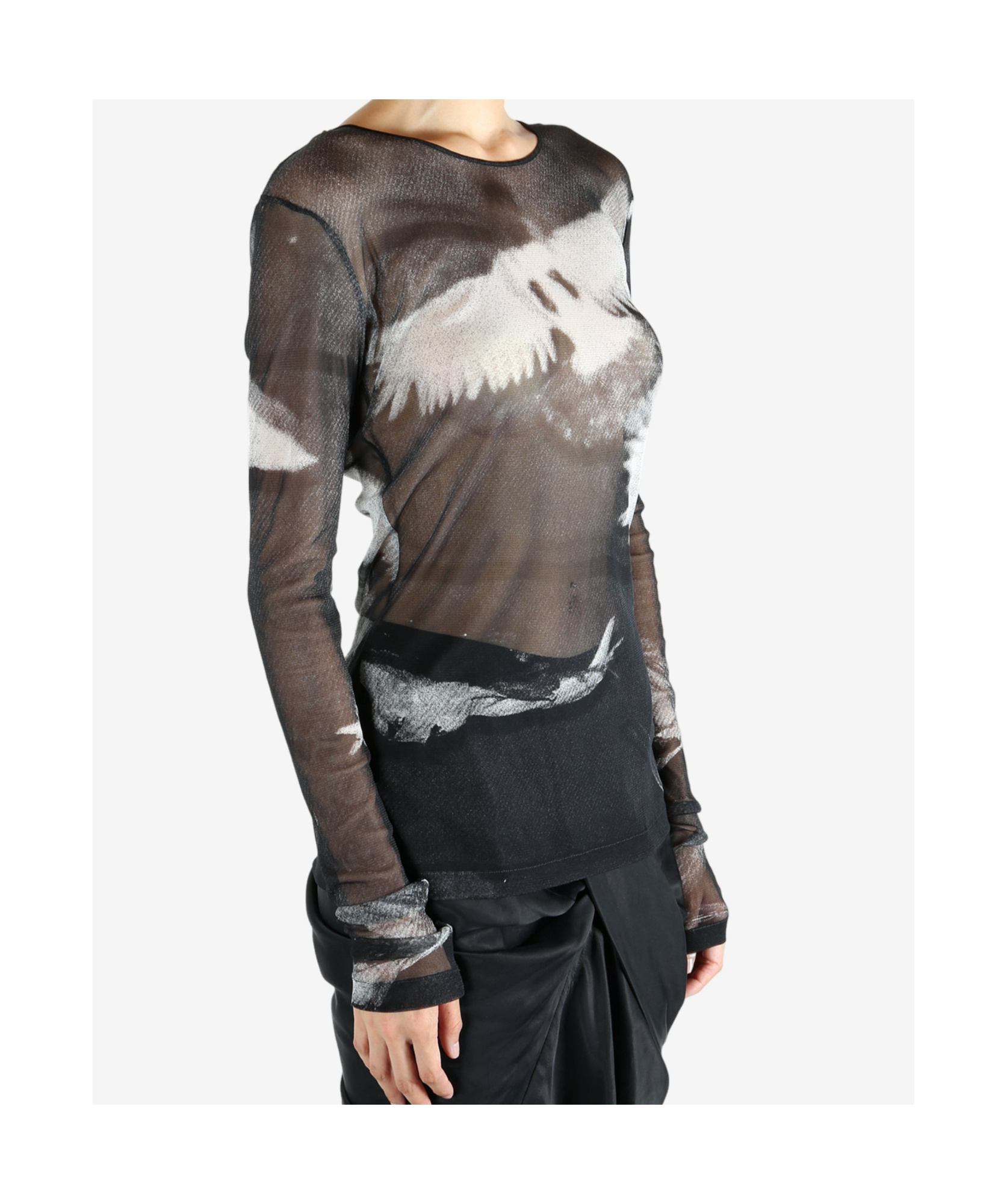Ann Demeulemeester Long Sleeve T-shirt In Black