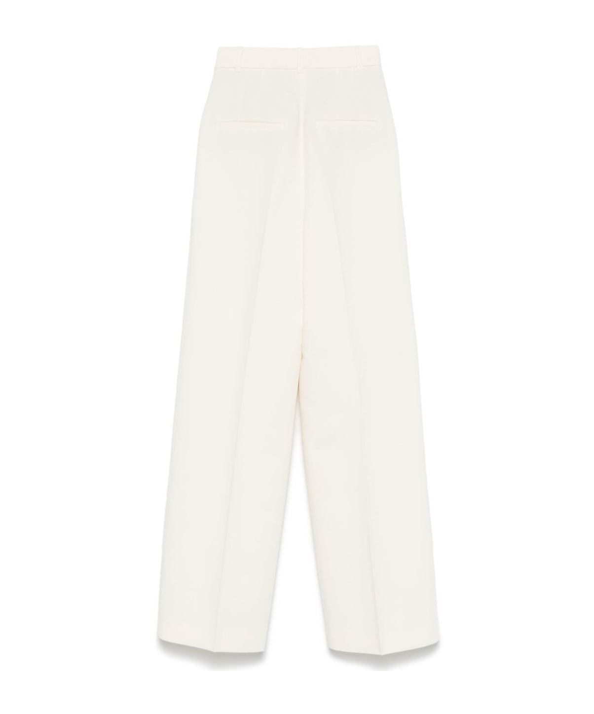 Rohe High-waisted Pleated Casual Pants In White