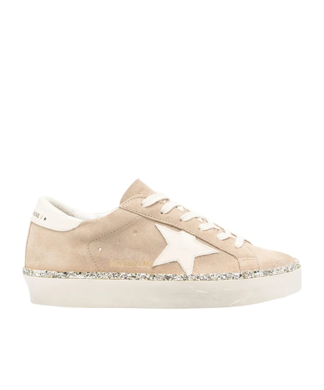 Golden Goose Hi Star Suede Sneakers In White