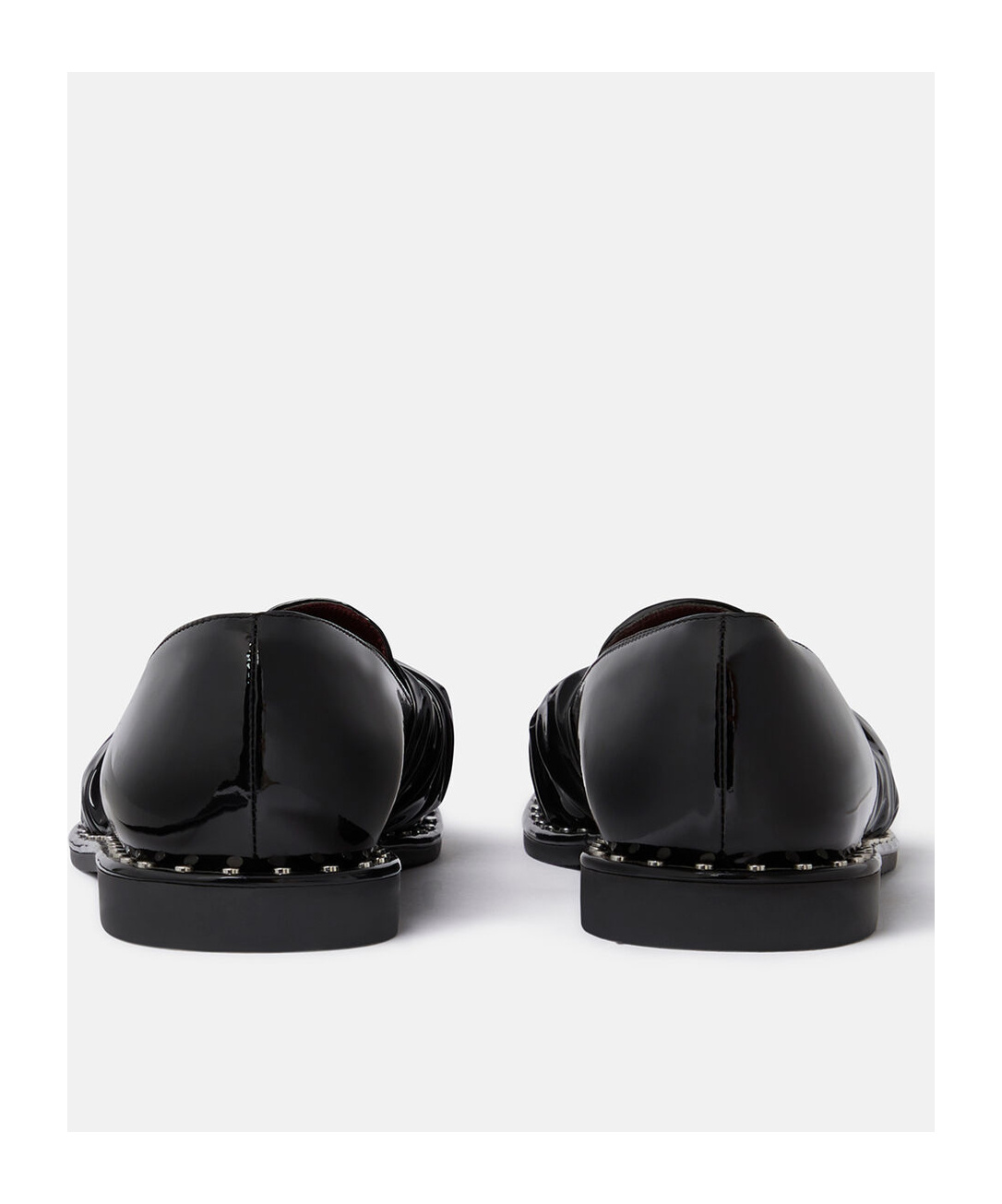 Stella Mccartney Twisted Rope Type Loafer Shoes In Black