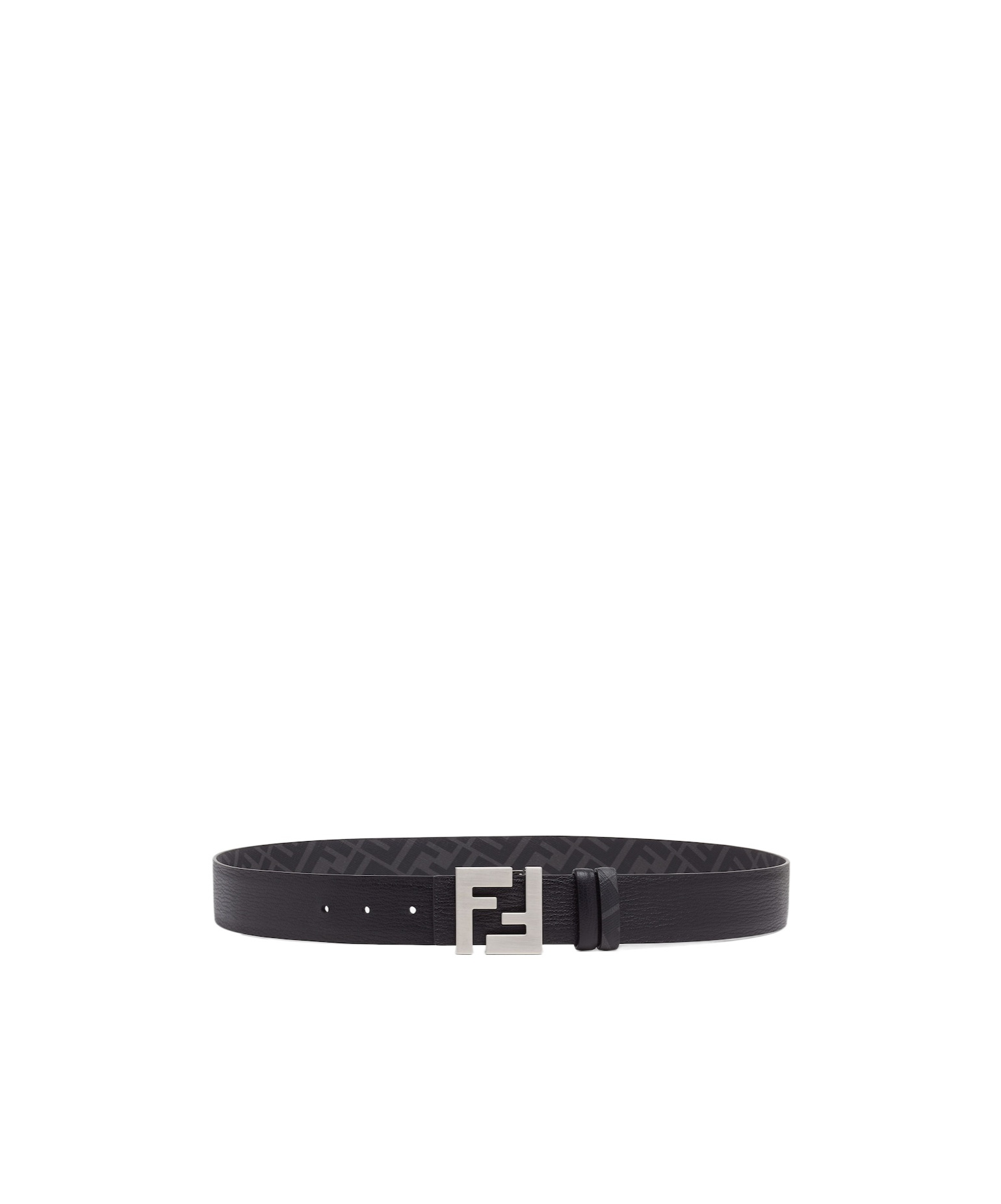Fendi Men's Squared Ff Reversible Belt In Black
