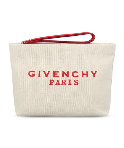 Givenchy Zipper Clutch In Brown