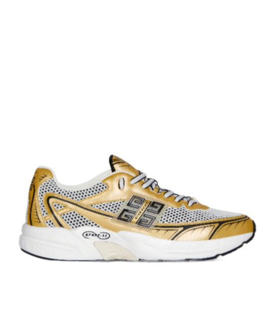 Givenchy Nfnty-52 Sneakers In Synthetic Leather And Mesh In White