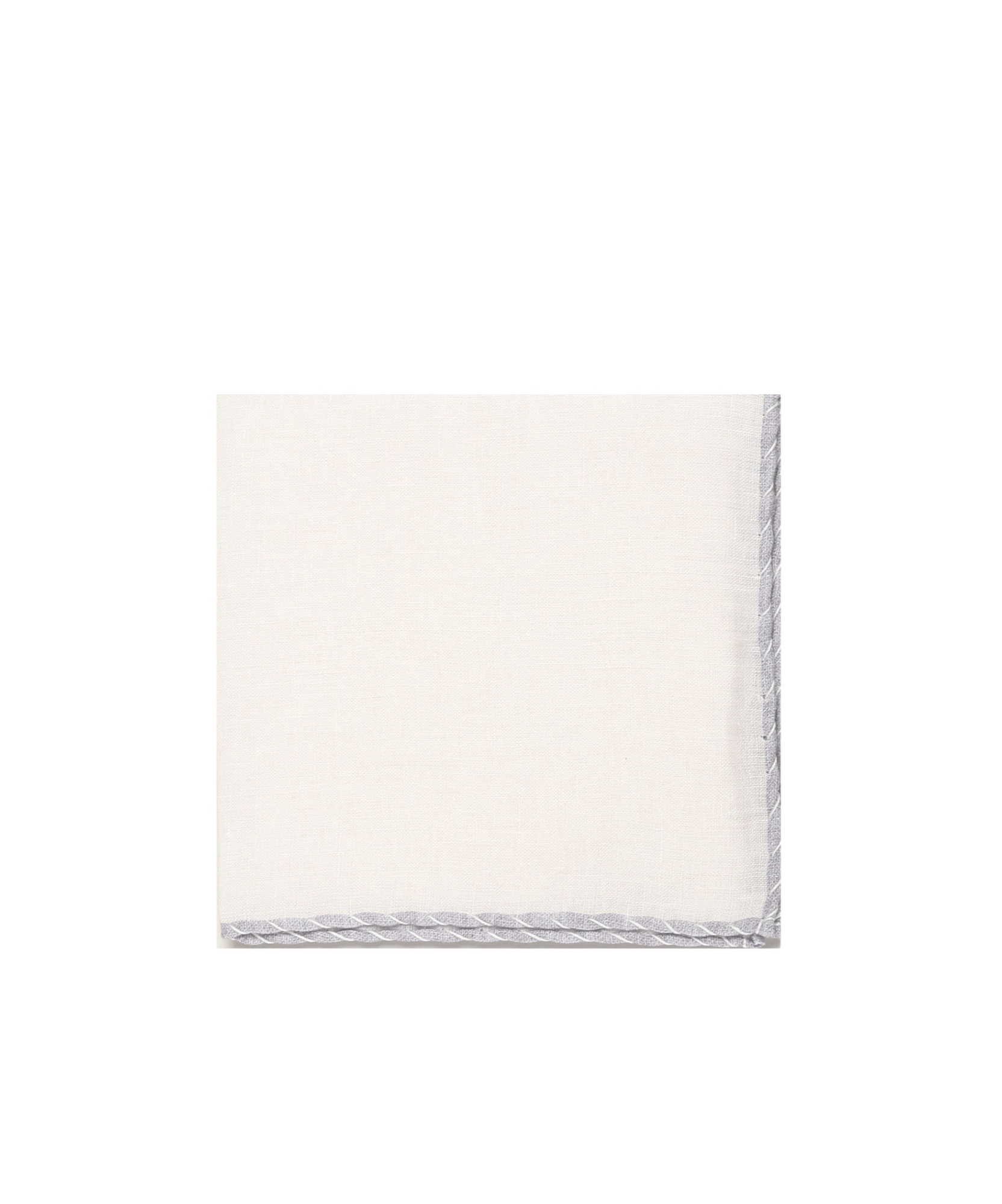 Eleventy Linen Scarf In White Grey In White