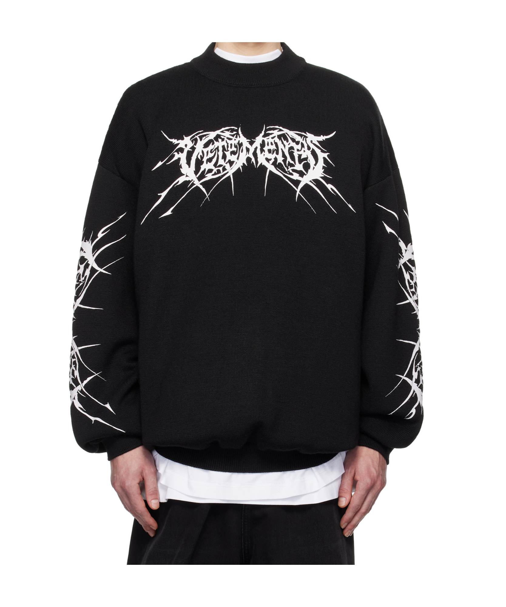 Vetements Crew Neck Sweater In Black