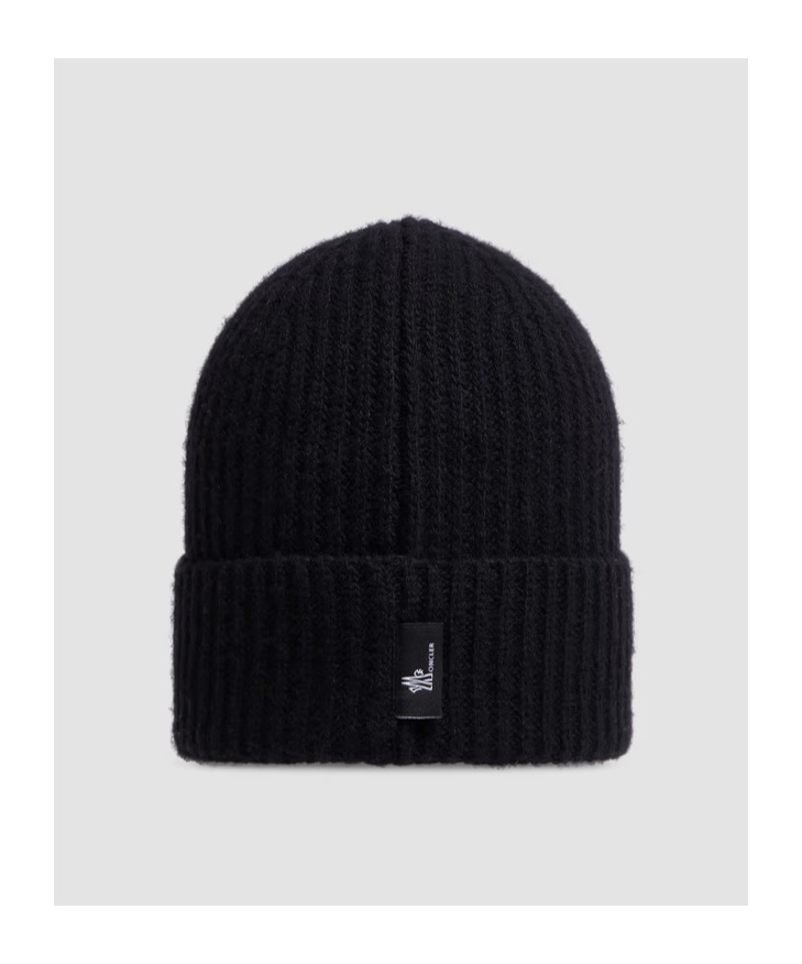 Moncler Wool Knitted Hat In Black