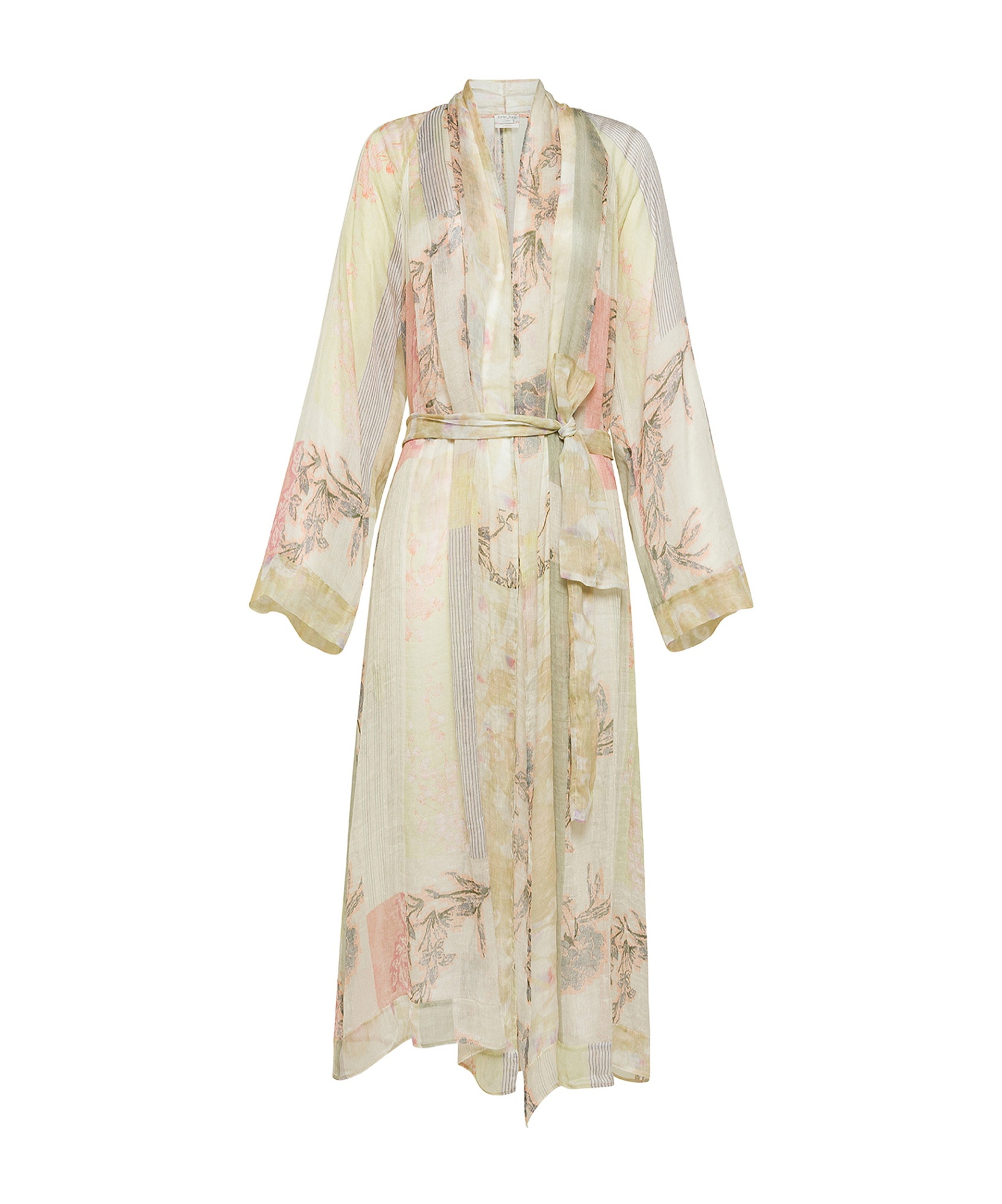 Forte Forte Linen And Silk Robe With The Secret Garden Print Design