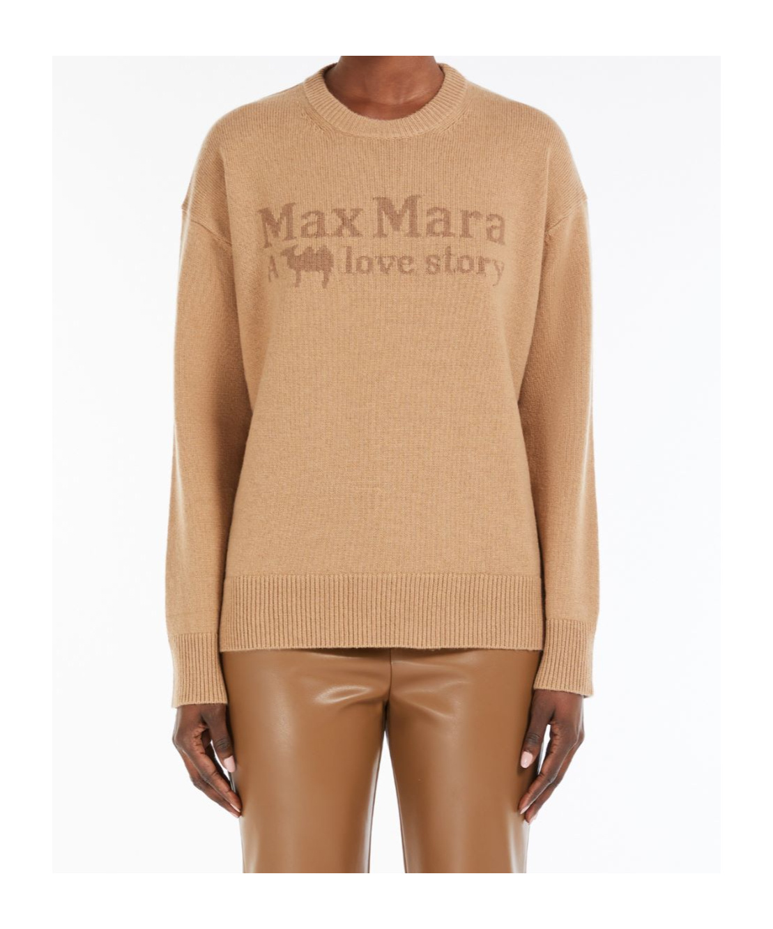 MAX MARA WOOL AND CASHMERE CREW-NECK SWEATER 