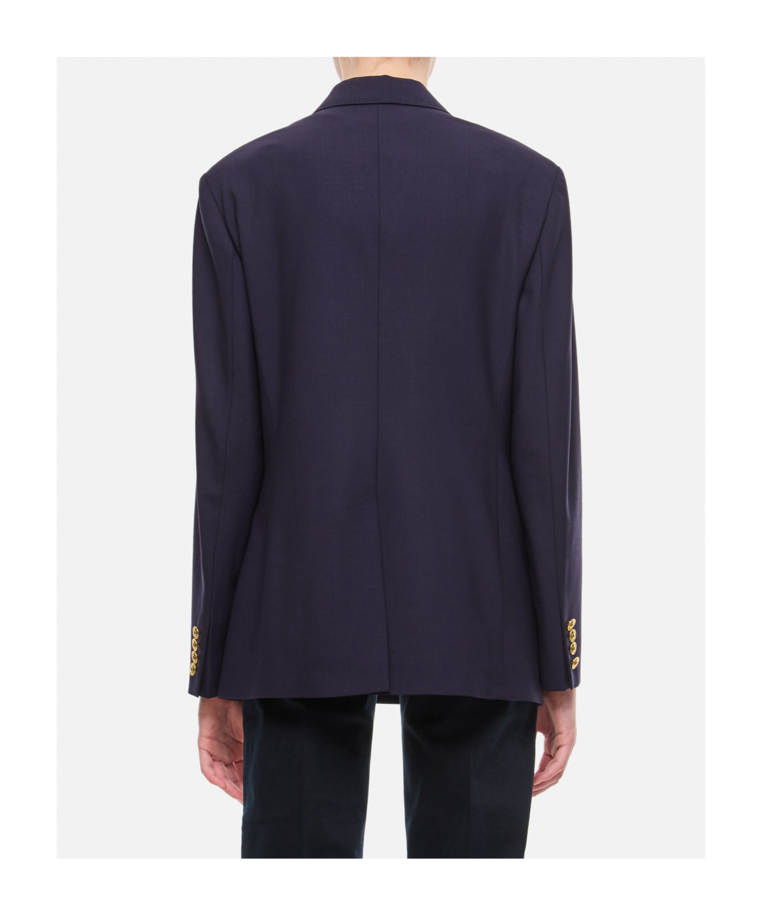Polo Ralph Lauren Double-breasted Notched Blazer In Black