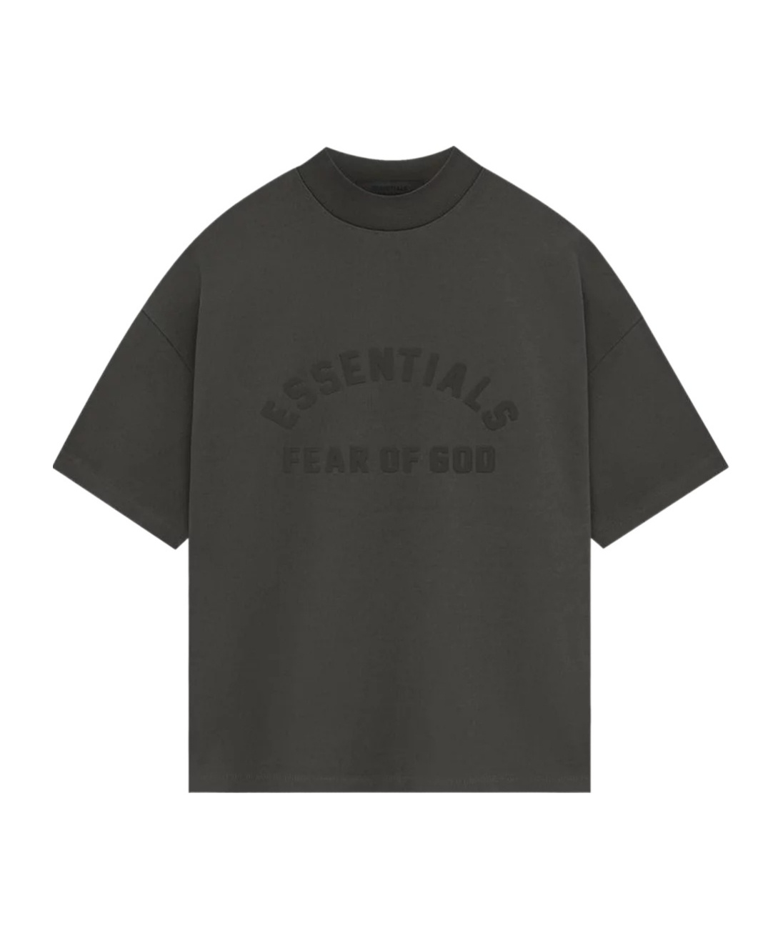 Essentials Logo-flocked Cotton T-shirt In Black