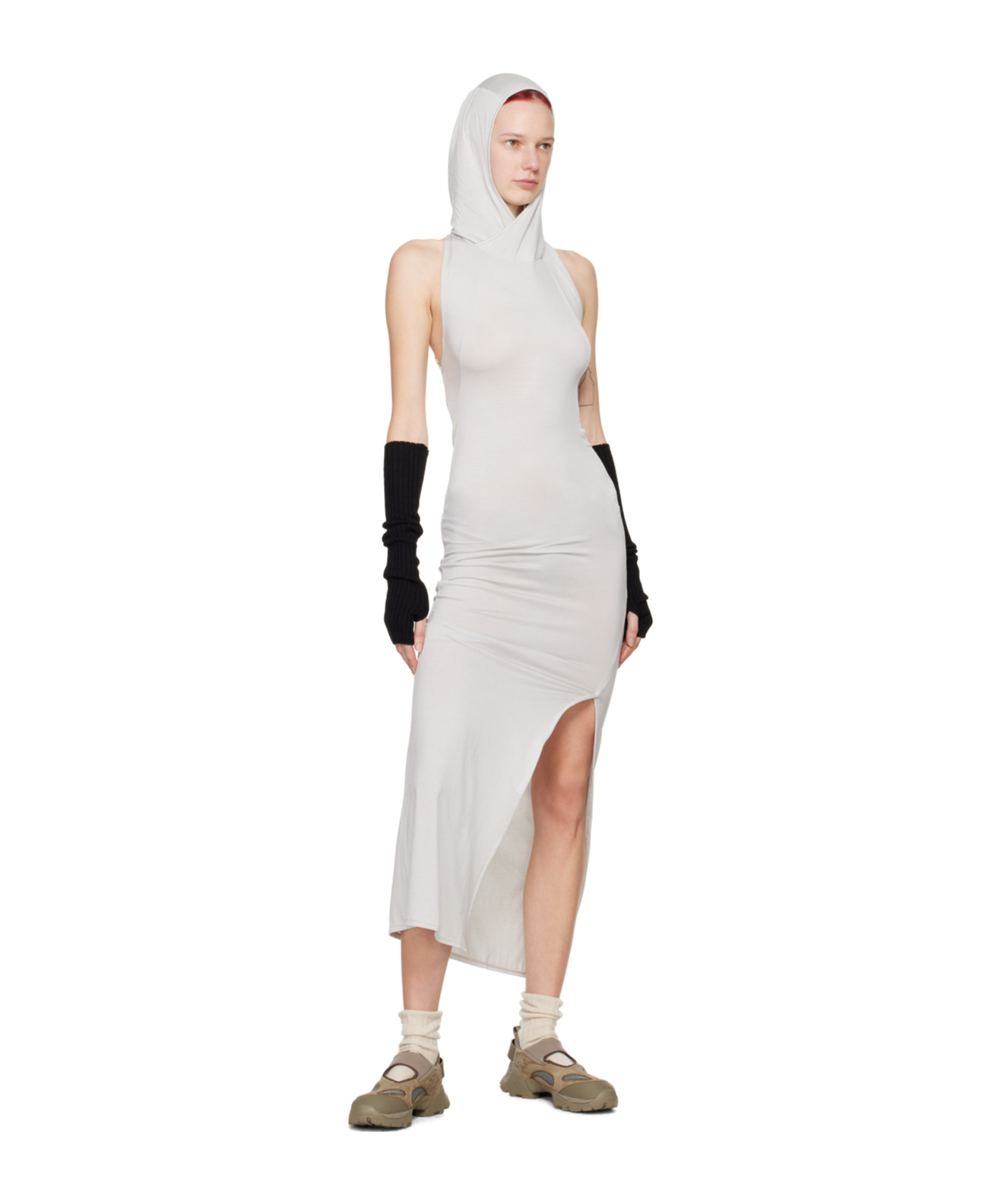 Post Archive Faction (paf) Gray 6.0 Right Midi Dress