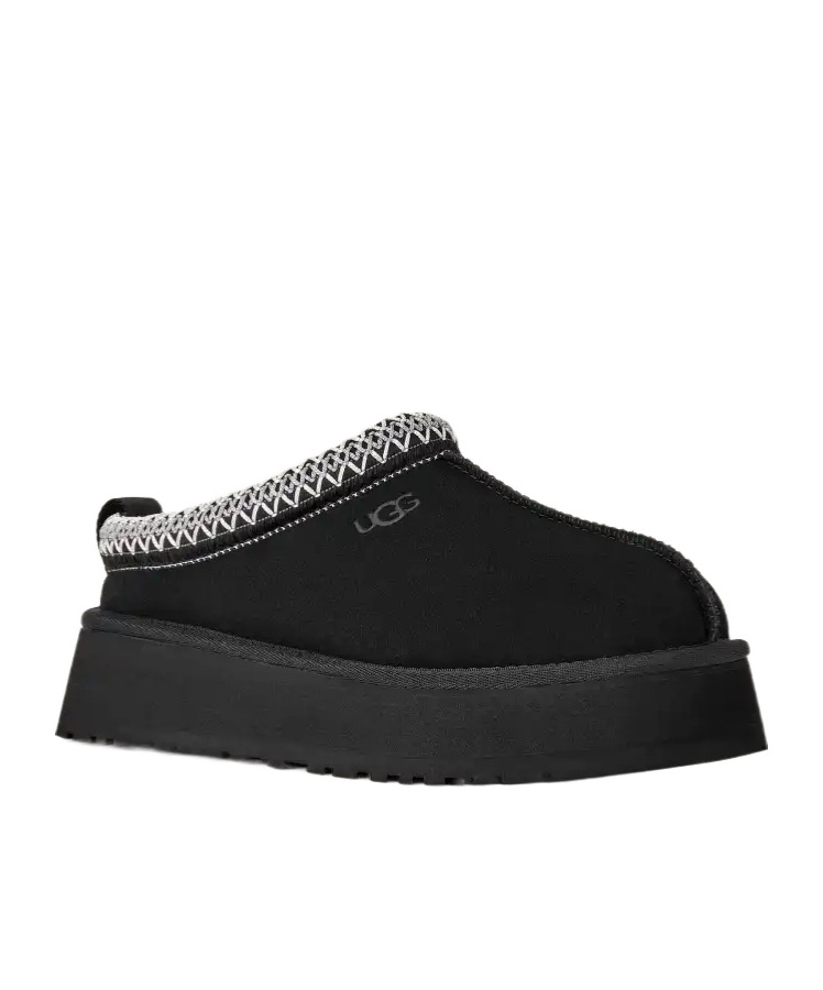 Ugg Tazz Ii 1174471-blk Slipper Black Suede Faux Fur Platform Rhs6920 In Multi