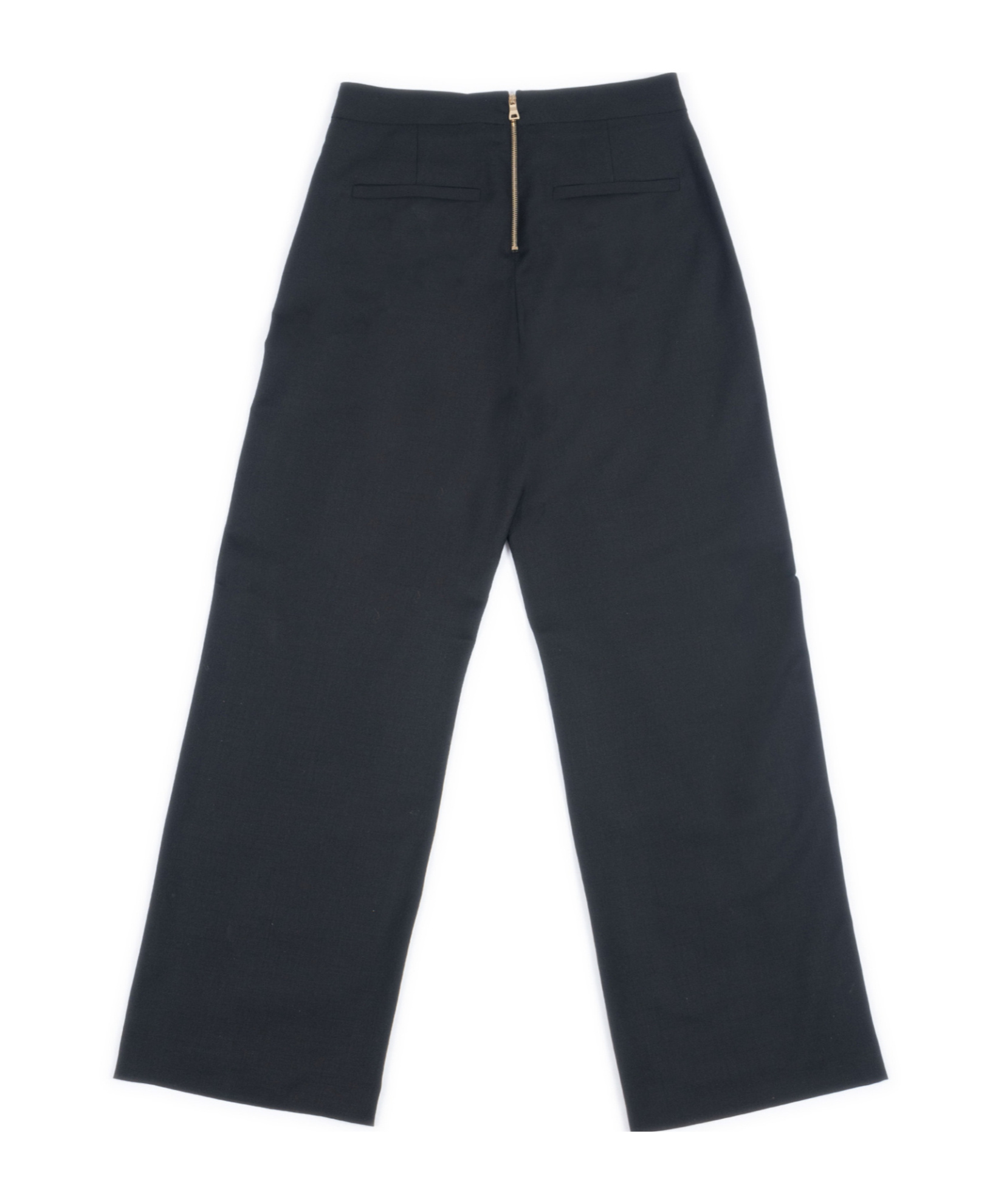 Balmain Button-fastening Wrap Trousers In Black
