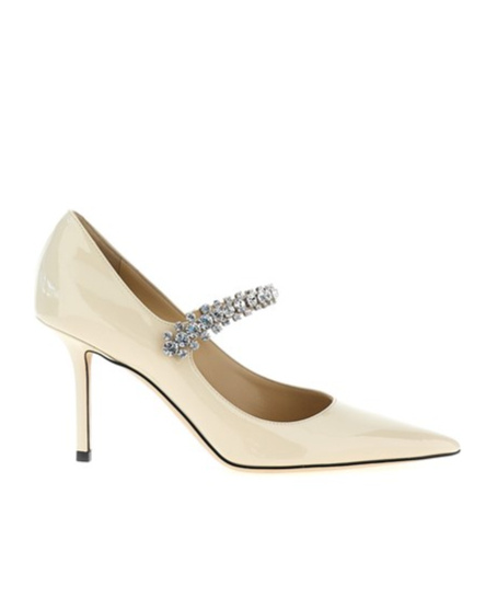 Jimmy Choo Embellished Pointed-toe Pumps In Nude