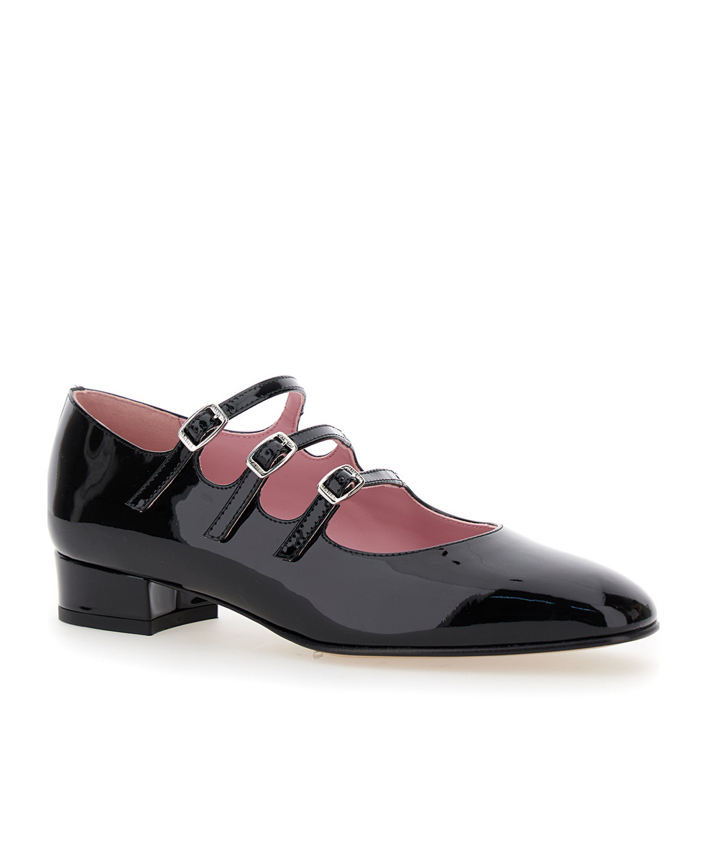 Carel Paris Timeless Mary Jane With Adjustable Straps And Low Heel In Black