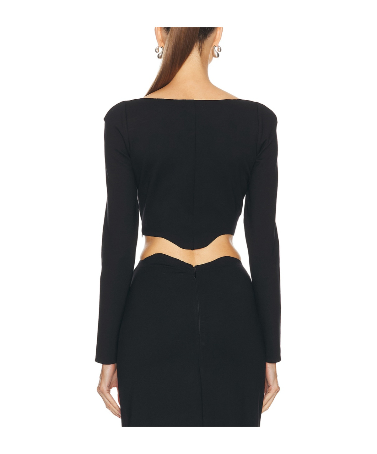 Shop Staud Long-sleeved Blouse In Black