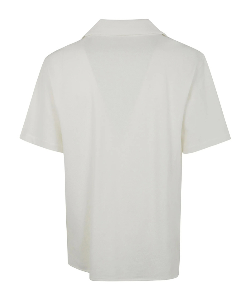 Drôle De Monsieur Embroidered Collar Shirt In White
