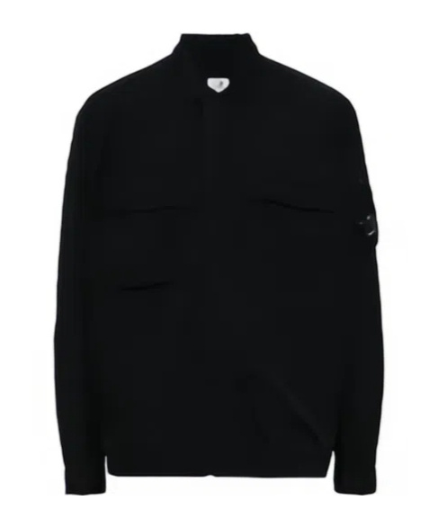 C.p. Company Long-sleeved Casual Jacket In Black