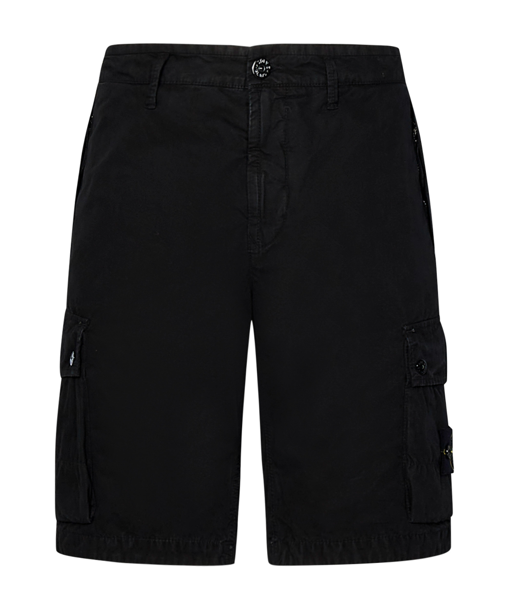 STONE ISLAND STONE ISLAND LOGO PATCH KNEE-HIGH SHORTS 