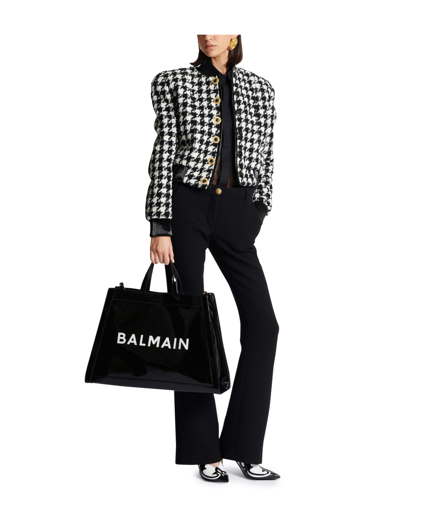 BALMAIN TOP HANDLE SHOULDER BAG 
