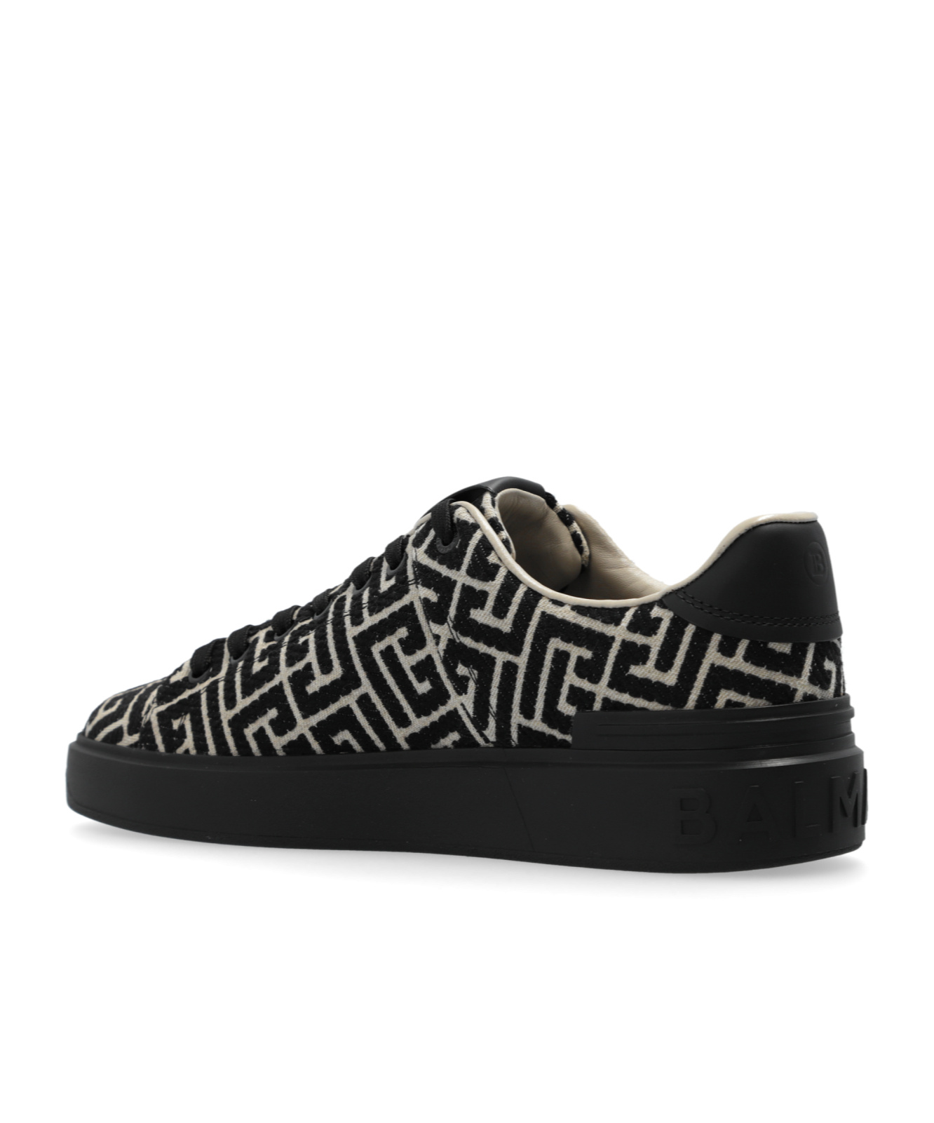 Balmain Black Low Top Sneakers In Black