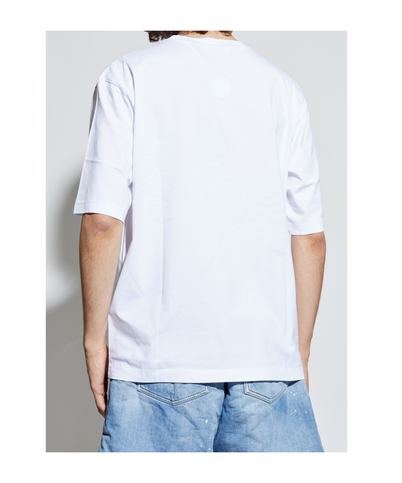 Dsquared2 White Cotton Oversize T-shirt In White