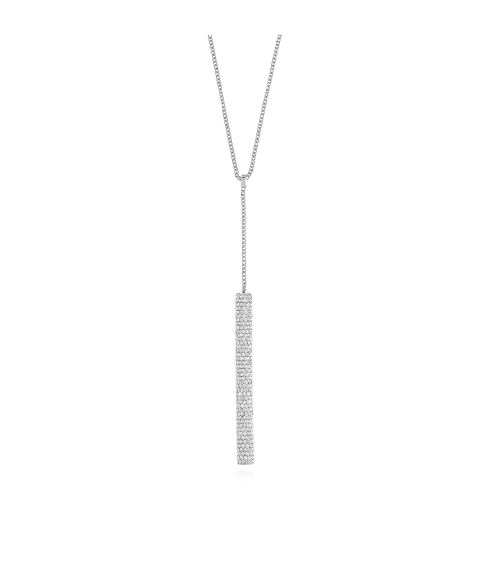 Alexander Mcqueen T-chain Necklace In Gray