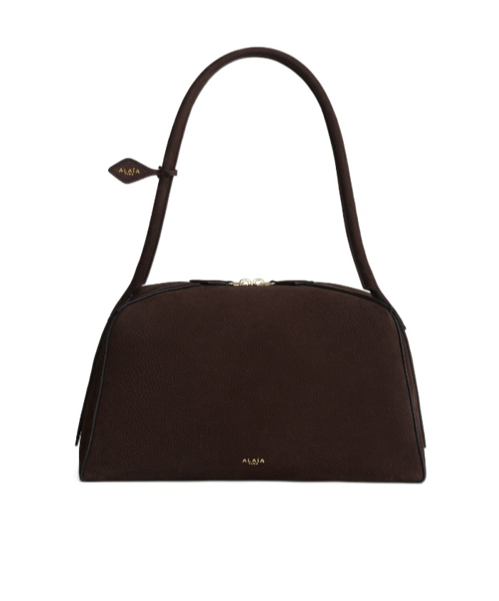 Alaïa Le Bouledogue Bag In Nubuck In Orange