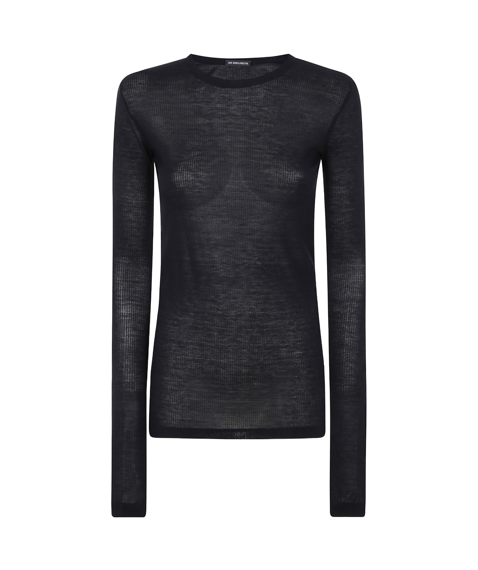 Ann Demeulemeester Women Fiene Slim Fit Long Sleeves T-shirt Viscose In Black