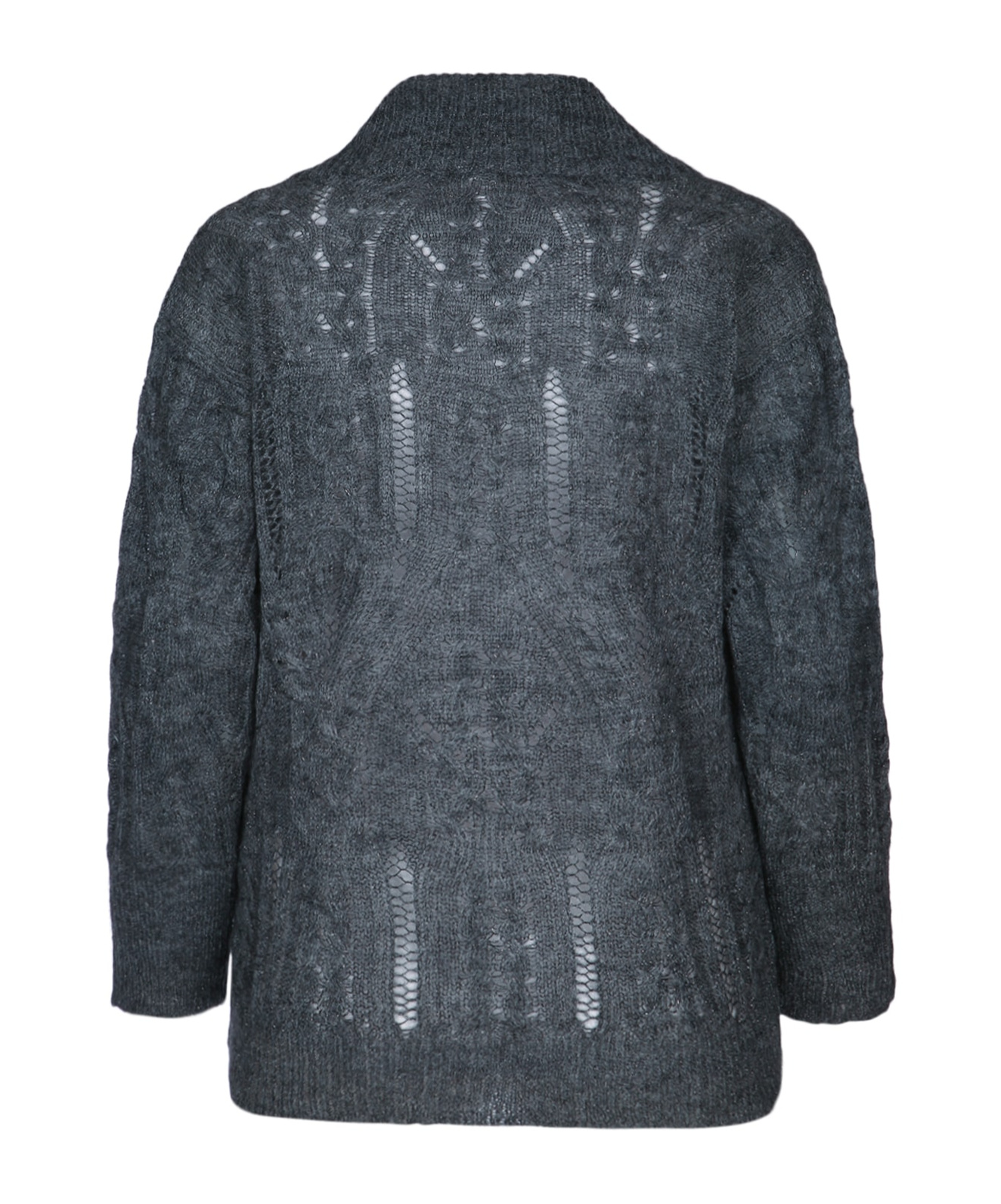IBLUES V-NECK POINTELLE-KNIT SWEATER