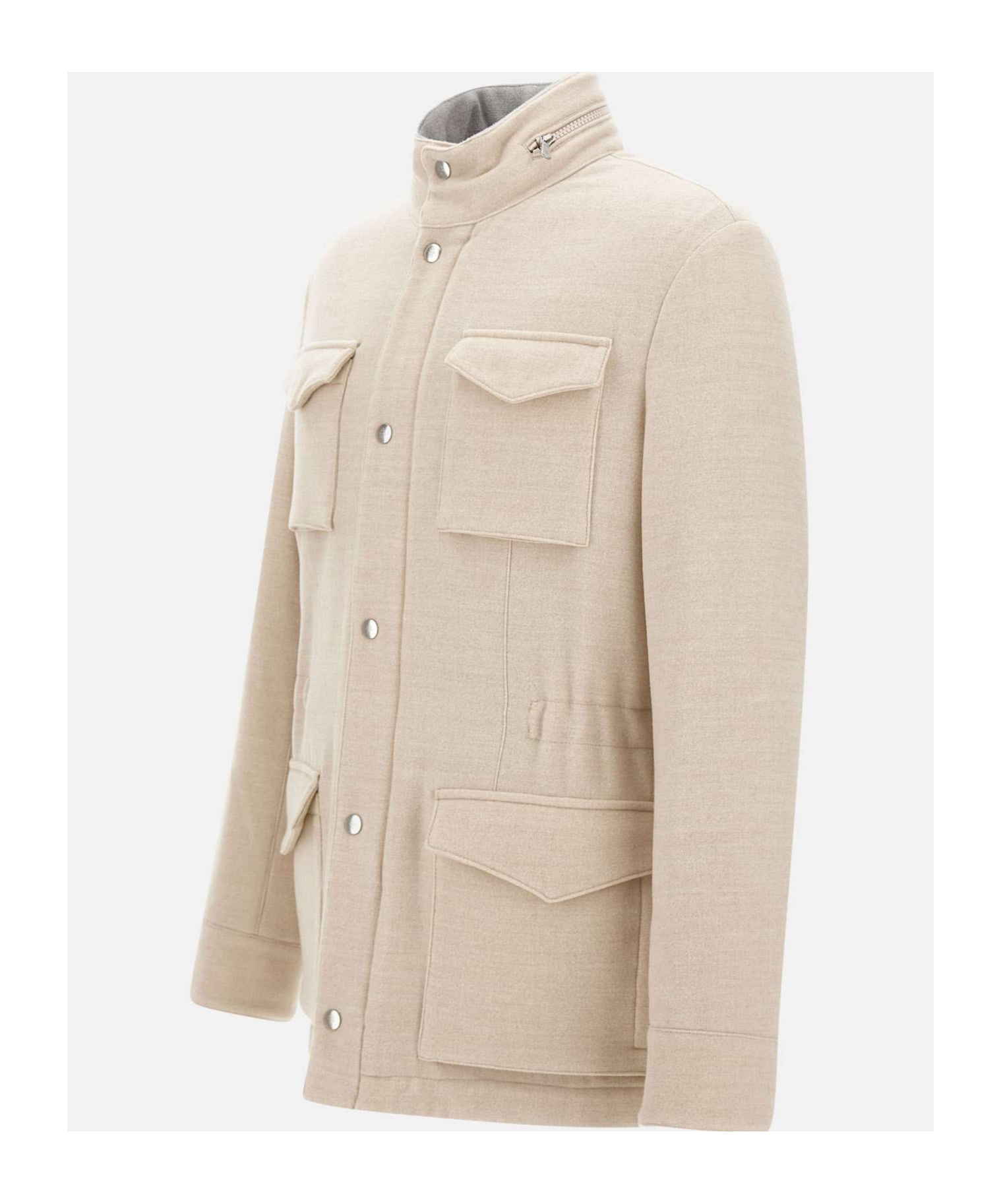 Shop Eleventy Long-sleeved Casual Jacket In Nude