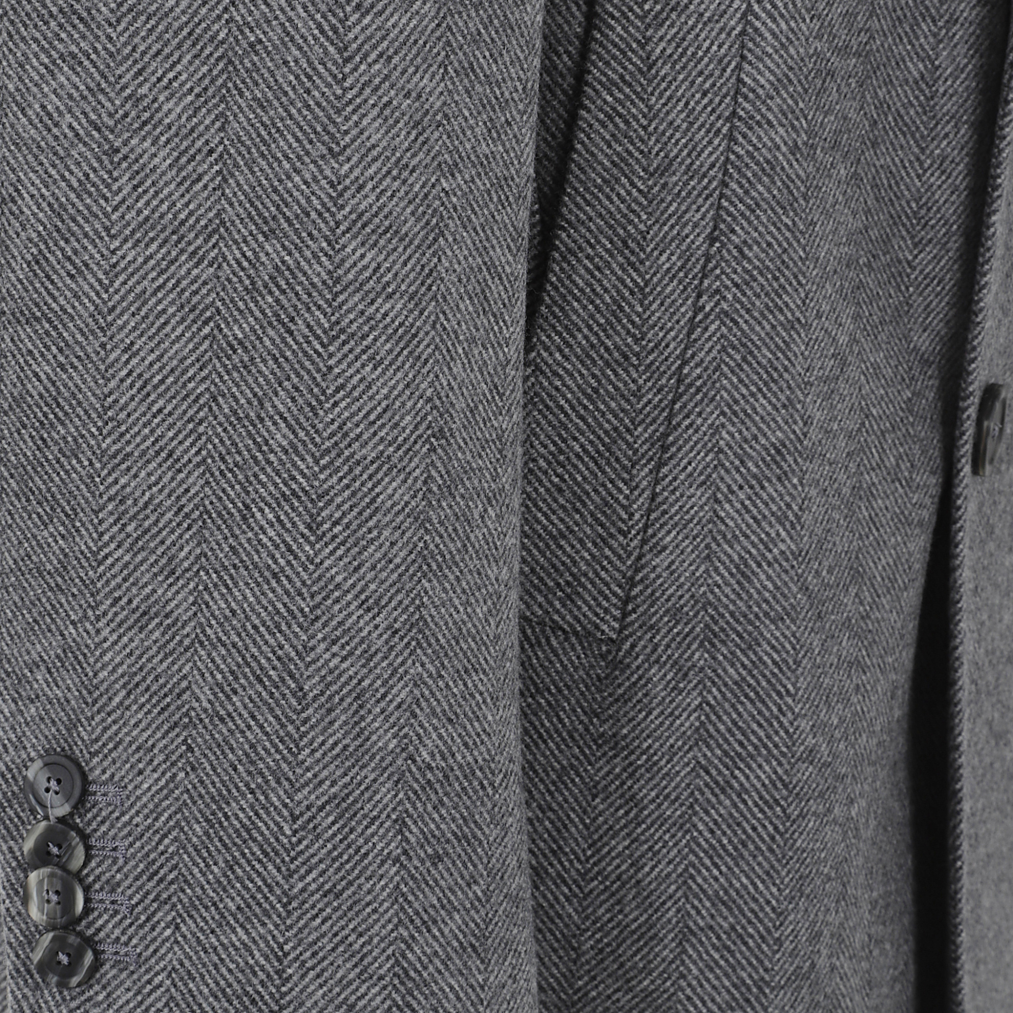 Tagliatore Long Sleeve Double-breasted Coat In Gray