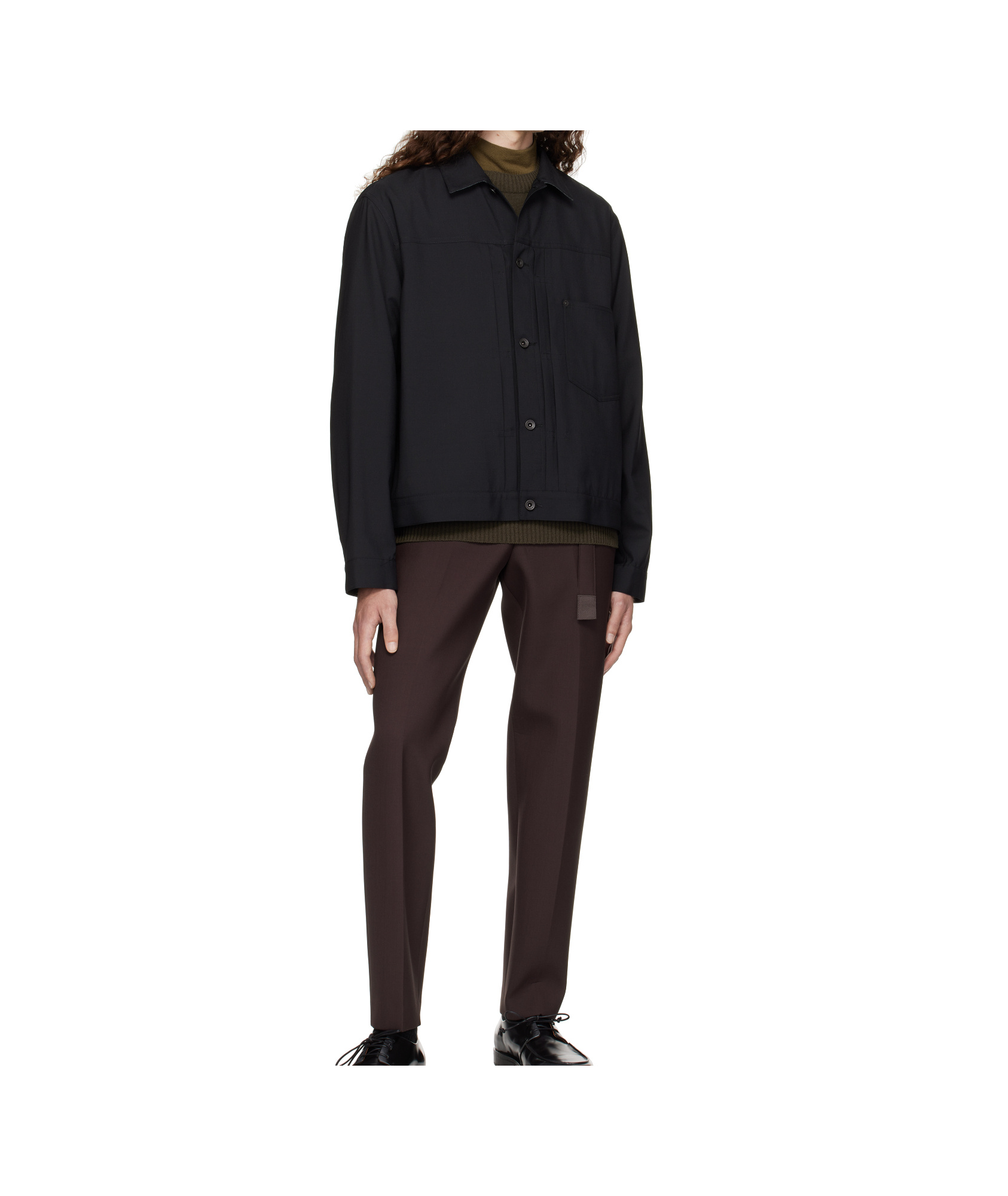 Sacai Long Sleeve Jacket In Black