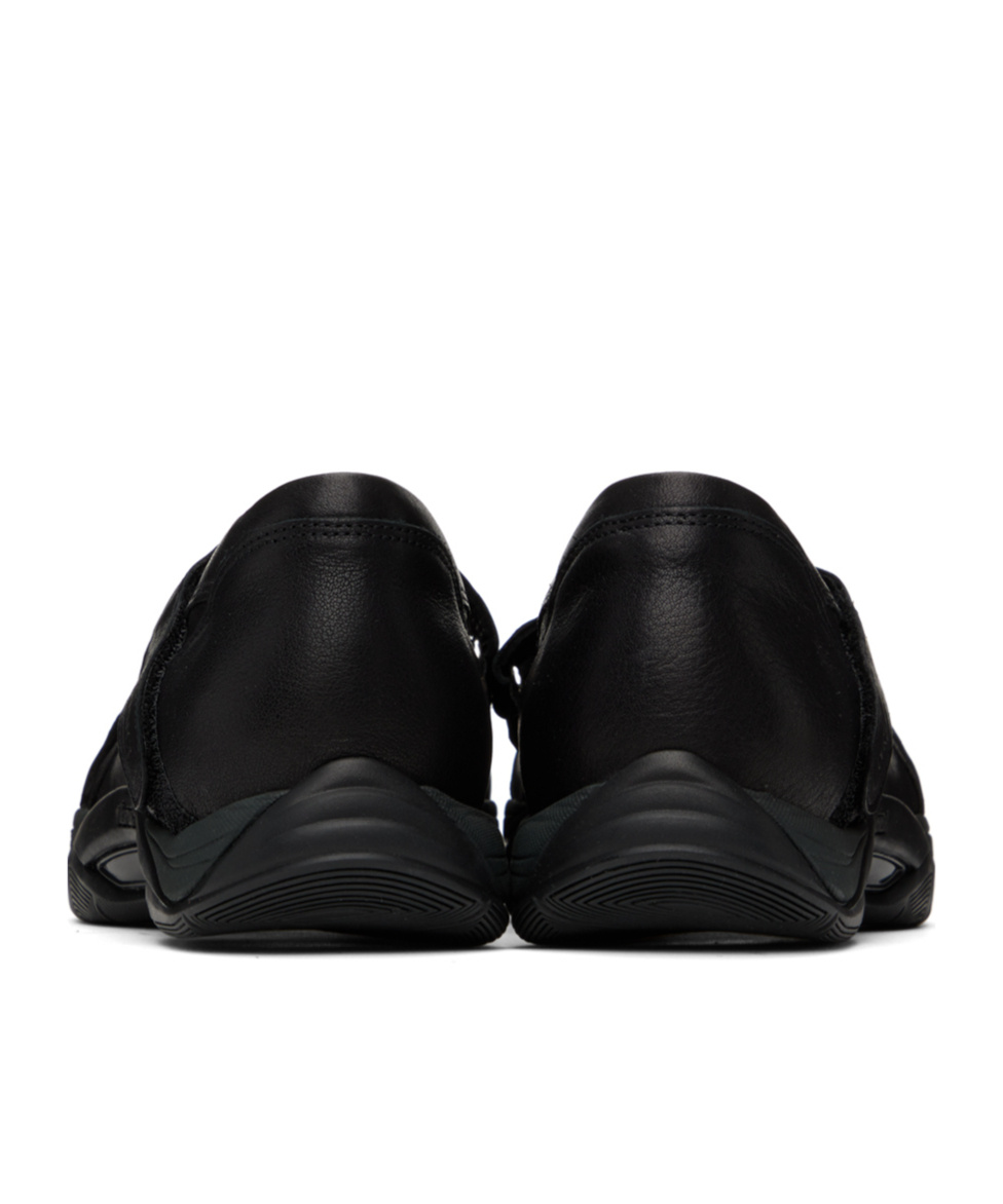 Our Legacy Logo-debossed Leather Sneakers In Black