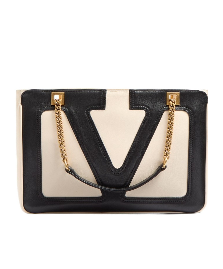 Shop Valentino Garavani Viva Superstar Small Nappa Leather Shopping Bag In Black