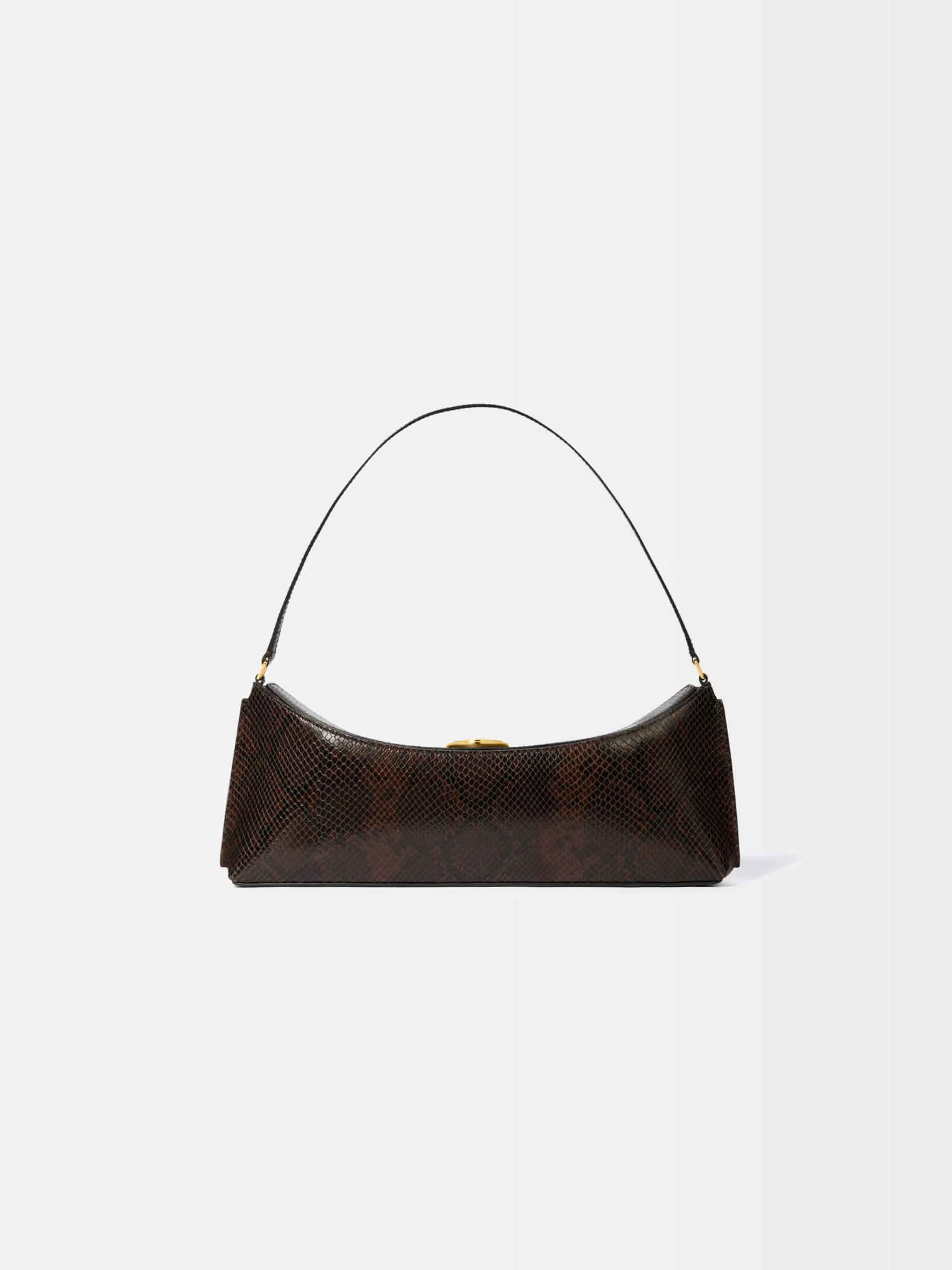 Jacquemus Le Calisson Crocodile-effect Leather Shoulder Bag In Black