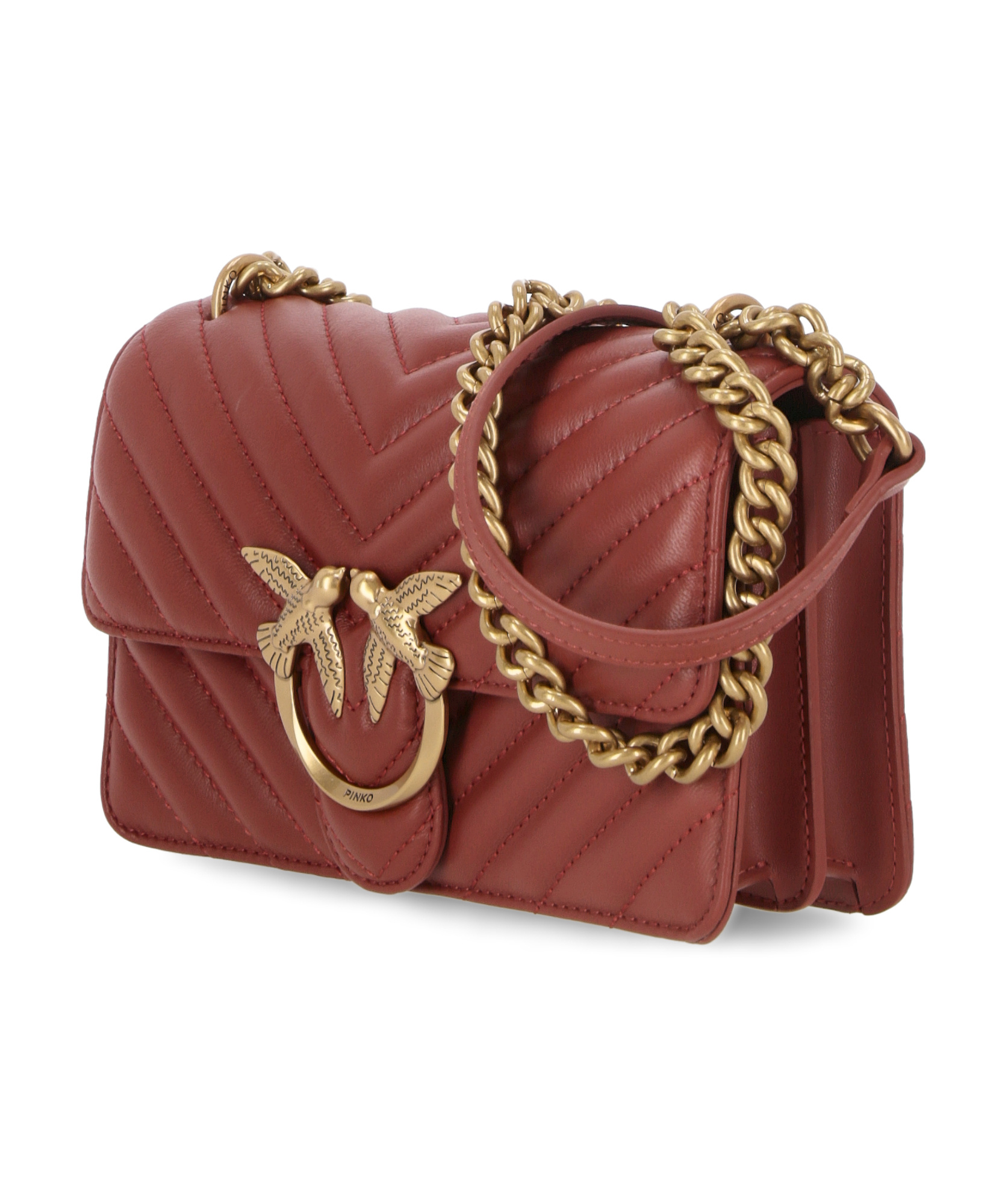 Pinko Flip Shoulder Bag In Brown