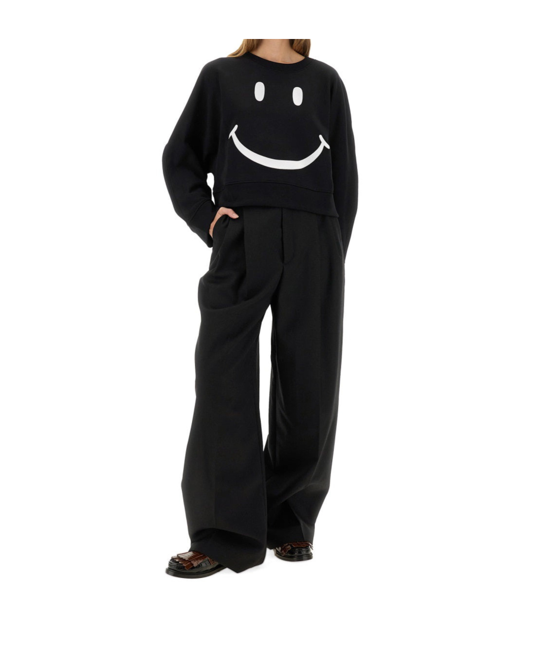 Moschino Belt Loop Casual Pants In Black