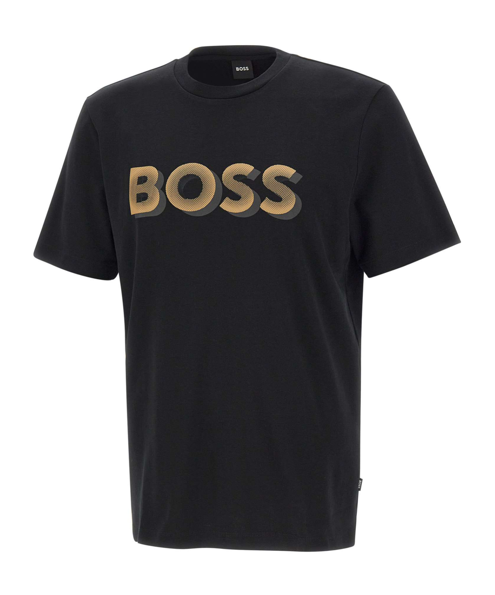 Hugo Boss Cotton Logo T-shirt For Everyday Wear In Black